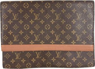 Louis Vuitton Brown Monogram Canvas Clutch Bag (Pre-Owned)