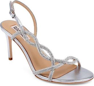 Badgley Mischka Yulissa Slingback Sandal in Silver Metallic at Nordstrom, Size 8.5