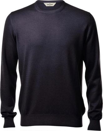 Gran Sasso Stijlvolle Paricollo Shirt - Heren - Ronde hals truien - Blauw - 2XL - Truien & Vesten