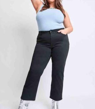 YMI High Rise Wide Leg Trouser - Plus In Black