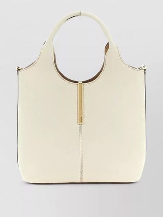 Tod's mini shopping bag metal plate shoulder strap