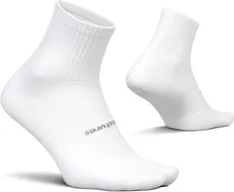 Feetures High Performance Max Cushion Quarter Tall Sock MoistureWicking Athletic Socks in Peace White at Nordstrom, Size X-Large