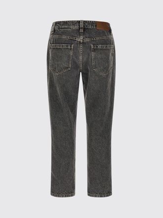 Brunello Cucinelli High-Waisted Five-Pocket Straight Jeans in Cotton Denim
