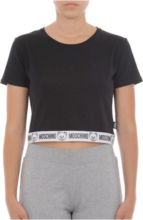 Moschino Short Sleeve Bear Band T-Shirt - Dames - T-shirts - Zwart - M - Katoen - Tops