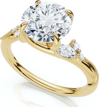 Pompeii3 Certified 2.10Ct Camellia Diamond Engagement Ring 14k Gold or Platinum Lab Grown