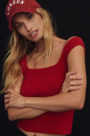 Reformation Julia Ribbed Sweater Tank Top