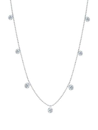 Graziela 18K white gold small Floating diamonds ring - women - Diamond/18kt White Gold - One Size - Silver