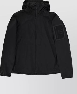 HUGO BOSS hooded jacket with zip pocket on sleeve