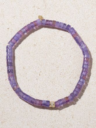 Sydney Evan Bracciale In Oro 14 Carati Con Ametista E Diamanti