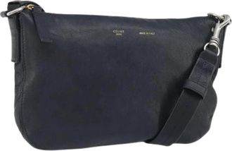 Celine Pre-owned Leren Crossbodytas - Dames - Vintage Schoudertas - Blauw - ONE Size - Leer - Vintage