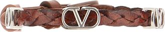 Valentino Garavani Brown Leather Bracelet
