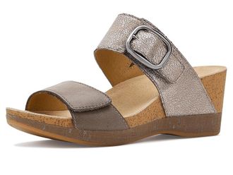 Dansko Shannon Womens Clog Shoes Pewter/Taupe : EU 41 (US Womens 10.5-11) Regular, Leather