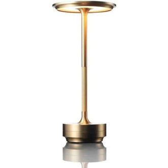 OEM L&aacute;mpara De Mesa Crezuo Inal&aacute;mbrica De Metal En Forma De I Con Sensor T&aacute;ctil, Recargable, Regulable, 3 Colores, Iluminaci&oacute;n Led Decorativa Impermeable 