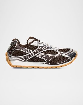Bottega Veneta Orbit Metallic Net Runner Sneakers