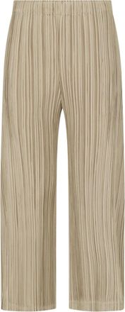 Pleats Please Issey Miyake Straight-Leg Gathered Pleated Formal Pants