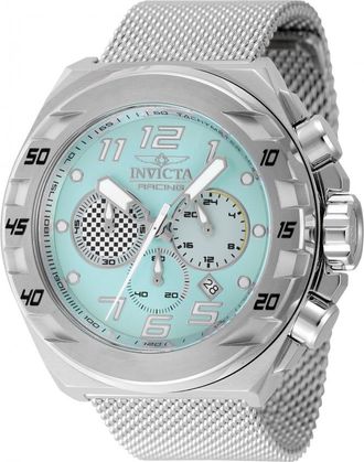 Invicta Racing Chronograph GMT Quartz Turquoise Dial Mens Watch 47202