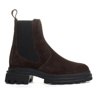 Hogan Chelsea Boots, female, Brown, 2 UK, Suede Elastic Chelsea Boots