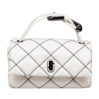 Marc Jacobs Tweekleurige Gewatteerde Mini Dual Schoudertas - Dames - Handtassen - Wit - ONE Size - Leer - Tassen