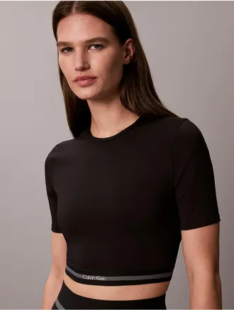 Calvin Klein Calvin Klein Womens Icon Sport Cropped T-Shirt - Black - XL