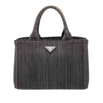 Prada Pre-owned Tote Bags, female, Gray, Size: ONE SIZE Pre-owned Satchel