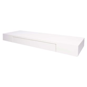Hhg Nunca Usado] Estante De Pared Hhg 922, Estante De Pared Estante Colgante Estante, Caj&oacute;n Madera Maciza 8x80x25cm, Blanco