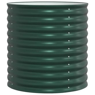 Berkfield Home Garden Raised Bed Green 80x80x81 cm Galvanised Steel | Size: 80 x 80 x 81 cm