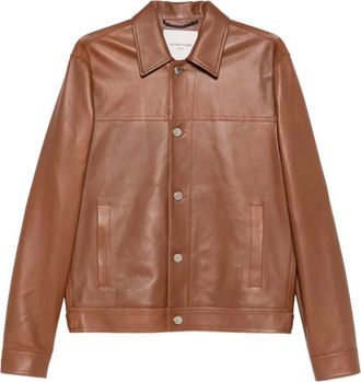 Jacob Cohen Trucker Leather Jacket