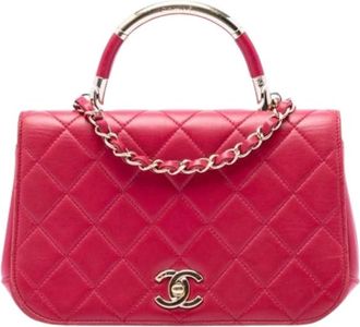 Chanel Pre-owned Carry Chic Handbag - Dames - Vintage Handtas - Roze - ONE Size - Leer - Vintage
