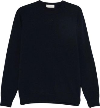PIACENZA 1733 Fijngebreide trui met ronde hals - Heren - Cashmere truien - Blauw - L - Kasjmier - Truien & Vesten
