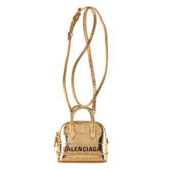 Balenciaga Pre-owned Womens Ville Top Handle Mini Shoulder Bag - Gold - One Size