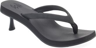 Malvados Kourt Kitten Heel Thong Sandal in Noir at Nordstrom, Size 10