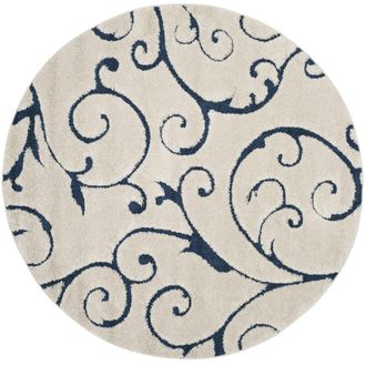Safavieh Alfombra de polipropileno beige/azul, 152 cm
