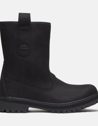 Timberland Stivali medi in nabuk neri-Nero