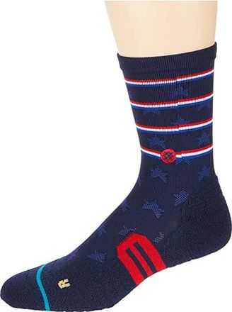 Stance Independence Crew Crew Cut Socks Shoes Navy : MD (US Mens Shoe 6-8.5 - Womens Shoe 8-10.5), Terry/Polyester/Nylon