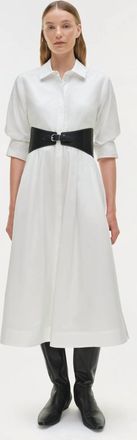 Jonathan Simkhai Olson Belted Midi Dress In White