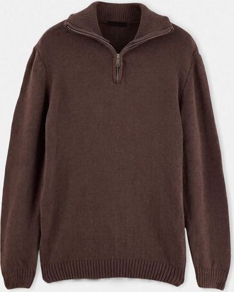 Trendyol MAN Heren Bruin Effen Lang, Regular fit Truien