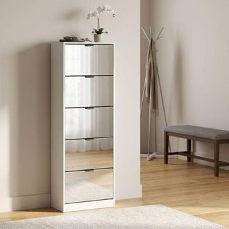 Milani Home JEFF - scarpiera moderna 5 ante con specchio