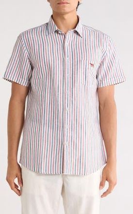 Rodd & Gunn Hopetoun Short Sleeve Shirt in Twilight at Nordstrom Rack, Size Xx-Large