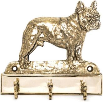 OEM Bulldog Franc&eacute;s - Colgador De Llaves Con Un Perro, Soporte De Lat&oacute;n Para Accesorios De Perros, Elegante Decoraci&oacute;n De Pasillo De Art-dog