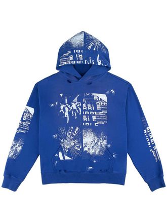 Purple Felpa Flyers con cappuccio - Blu