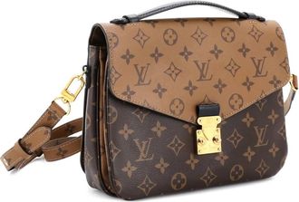 Louis Vuitton Borsa a tracolla Pochette Metis Reverse Monogram in tela - Marrone