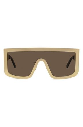 Givenchy GV 131mm Square Mask Sunglasses in Gold /Brown at Nordstrom
