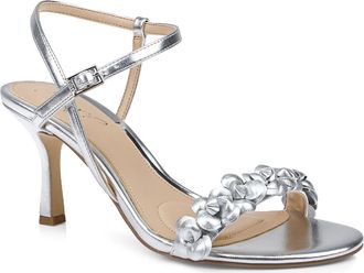Badgley Mischka Saylor Ankle Strap Sandal in Silver Metallic at Nordstrom Rack, Size 6.5