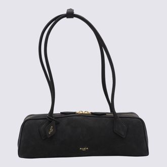 Alaia Black Leather Teckel Medium Shoulder Bag