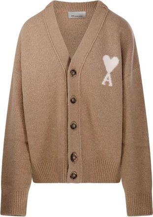 Ami Ami De Coeur Cardigan - Heren - Vesten - Beige - S - Truien & Vesten