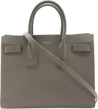 Saint Laurent Pre-owned Tote Bags, female, Gray, Size: ONE SIZE Pre-owned Tote Bag