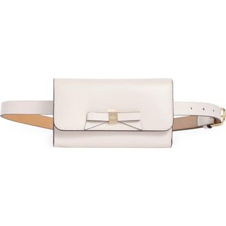 Kate Spade New York bow leather belt bag in Cream /Polished Gold at Nordstrom Rack, Size Medium/large