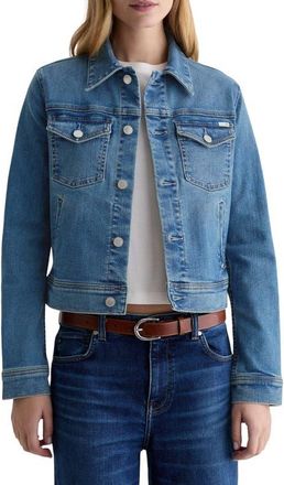AG - Adriano Goldschmied Robyn Crop Stretch Denim Jacket in Charmed at Nordstrom, Size X-Small