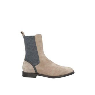 Brunello Cucinelli Beige Leather Chelsea Womens Boots
