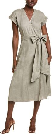 Lafayette 148 New York Wrap Linen Maxi Dress
